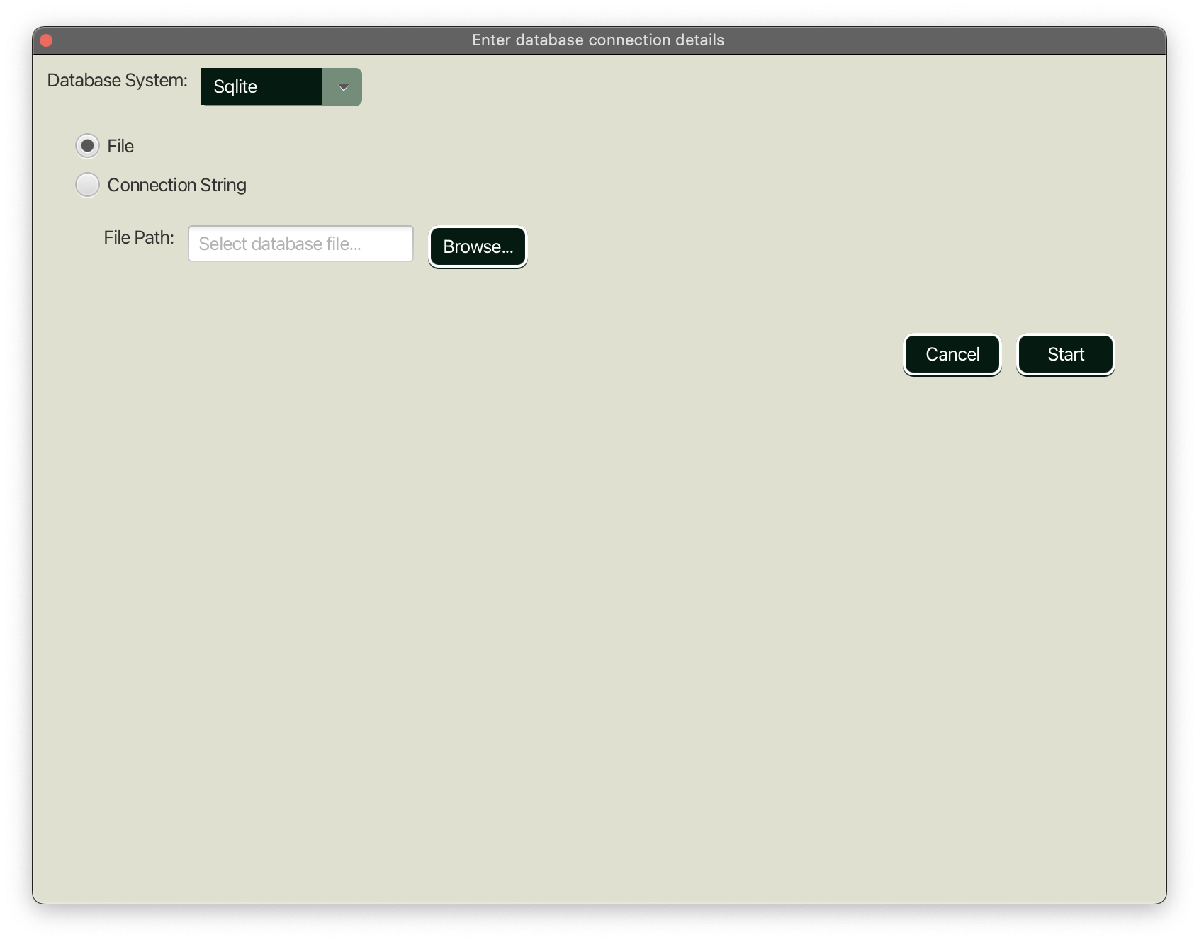 Select a database to write